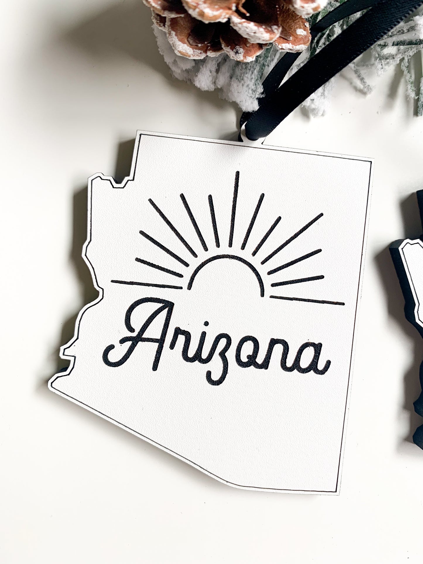 Black and White Arizona Ornament