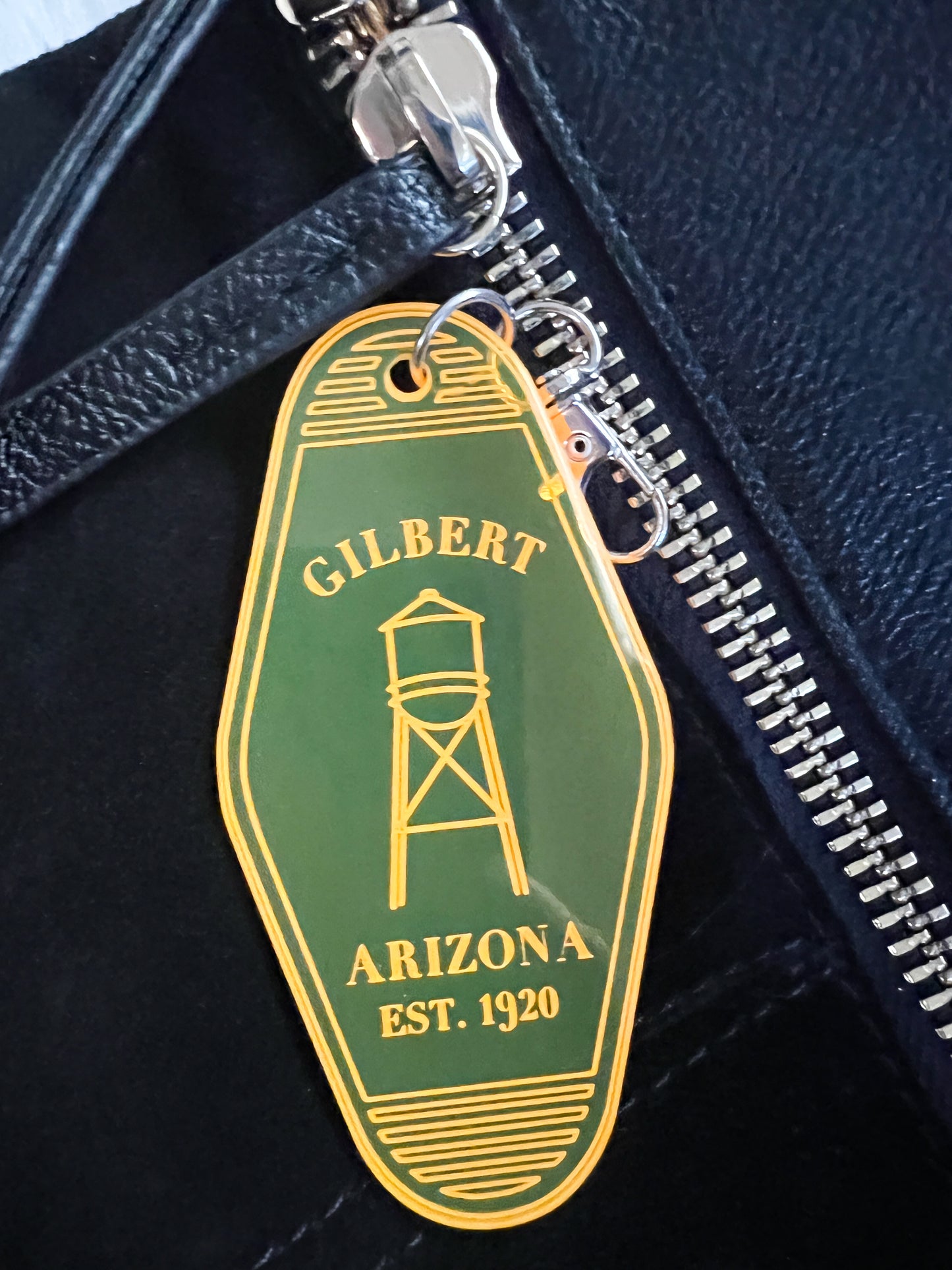 Gilbert Water Tower Acrylic Motel Keychain