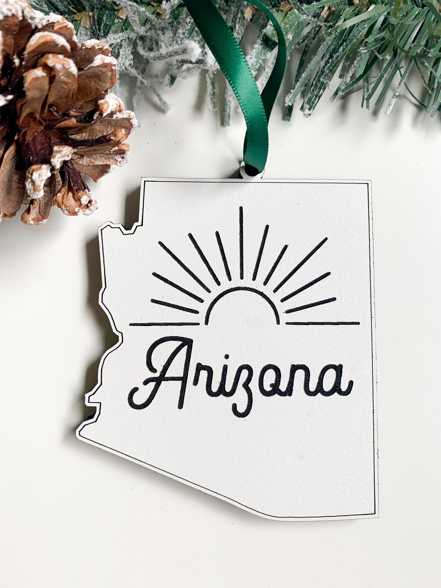 Black and White Arizona Ornament
