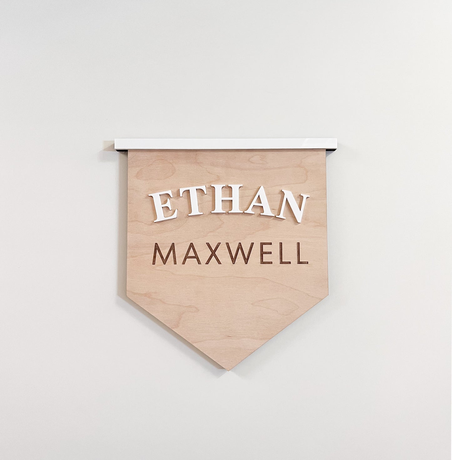 Wooden and Acrylic Name Banner