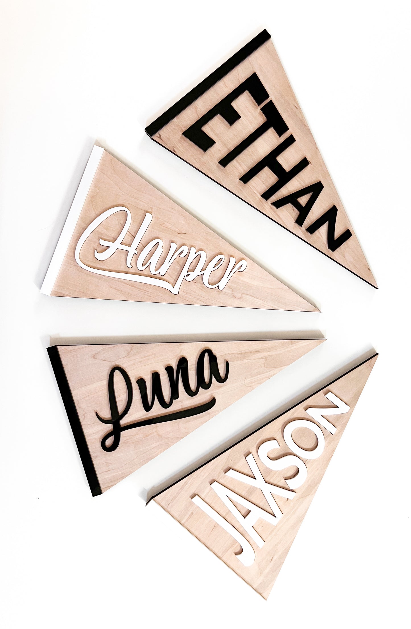 Wooden and Acrylic Name Pennant