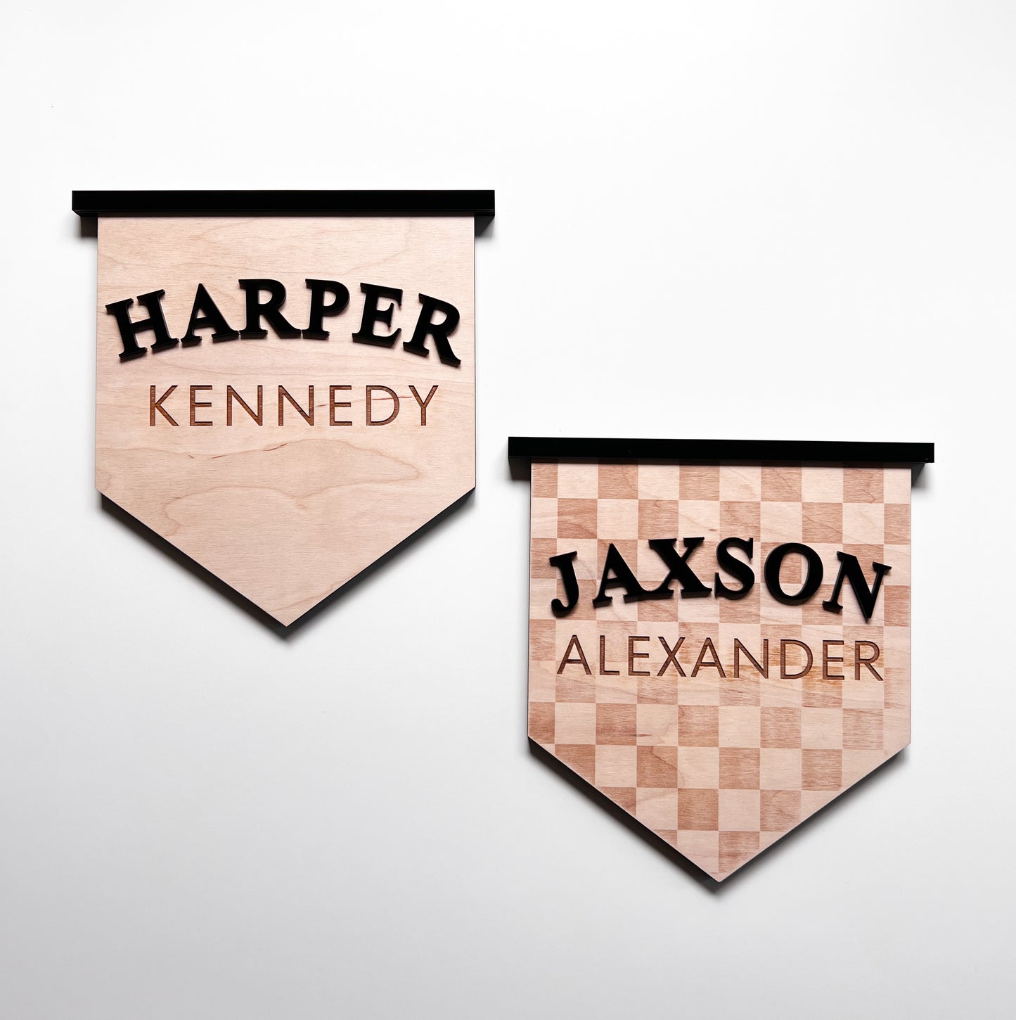 Wooden and Acrylic Name Banner