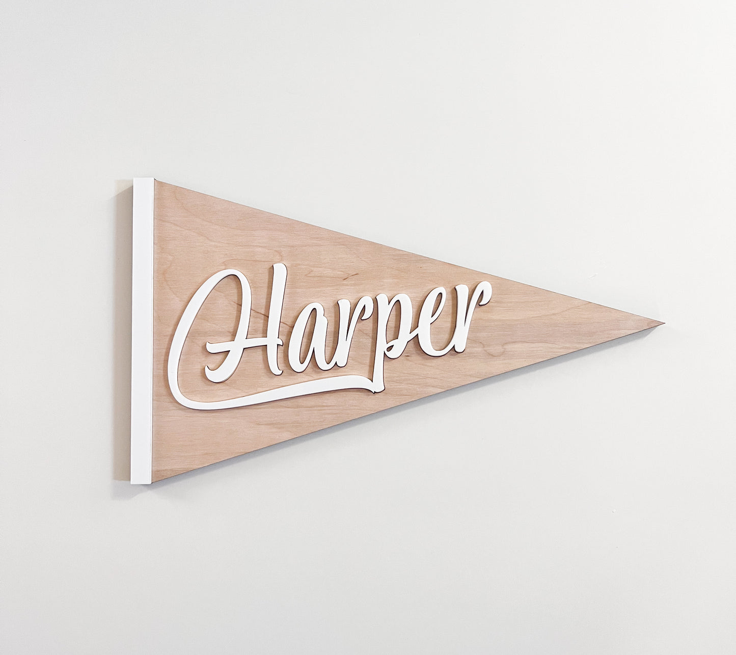 Wooden and Acrylic Name Pennant