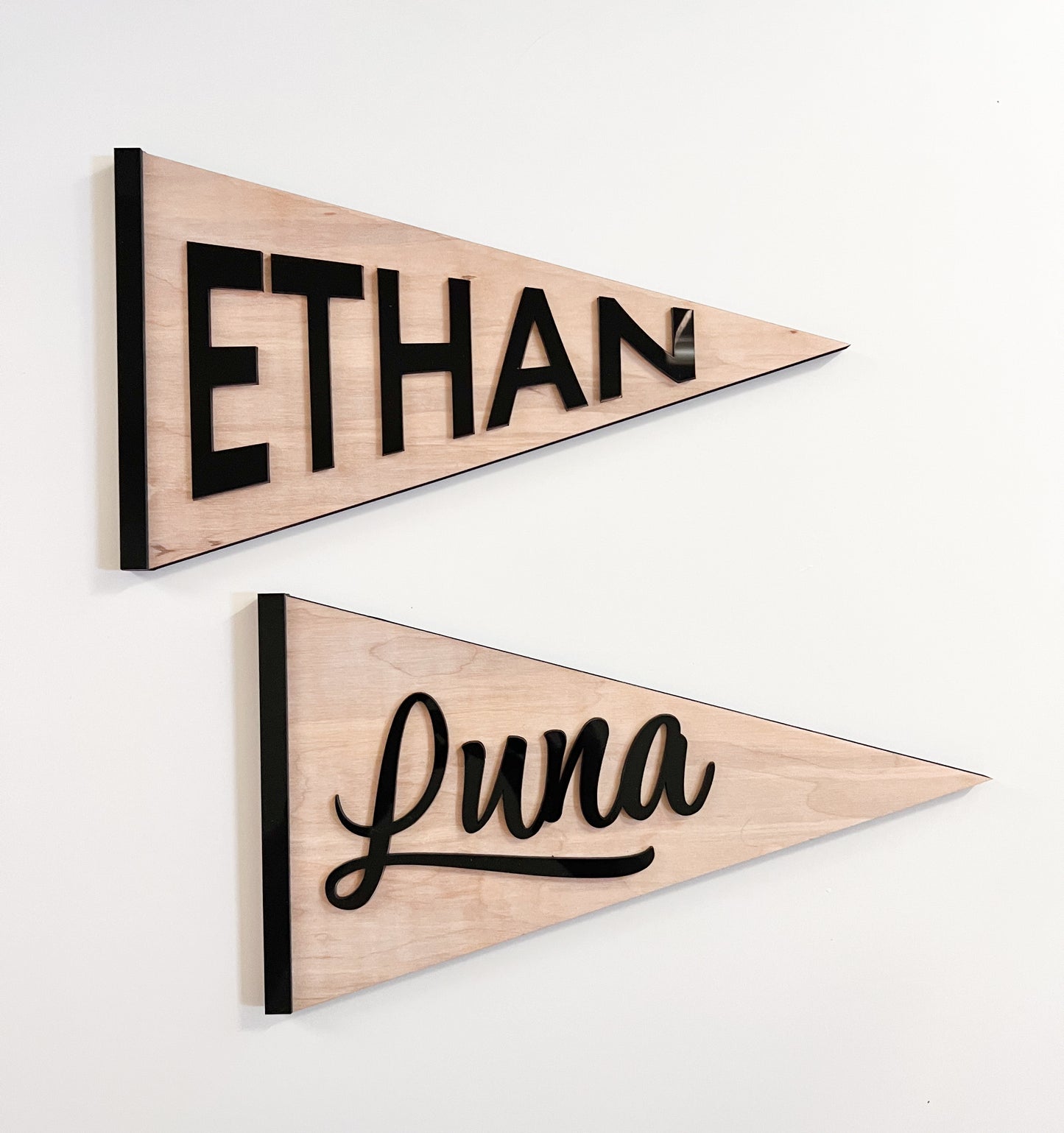 Wooden and Acrylic Name Pennant