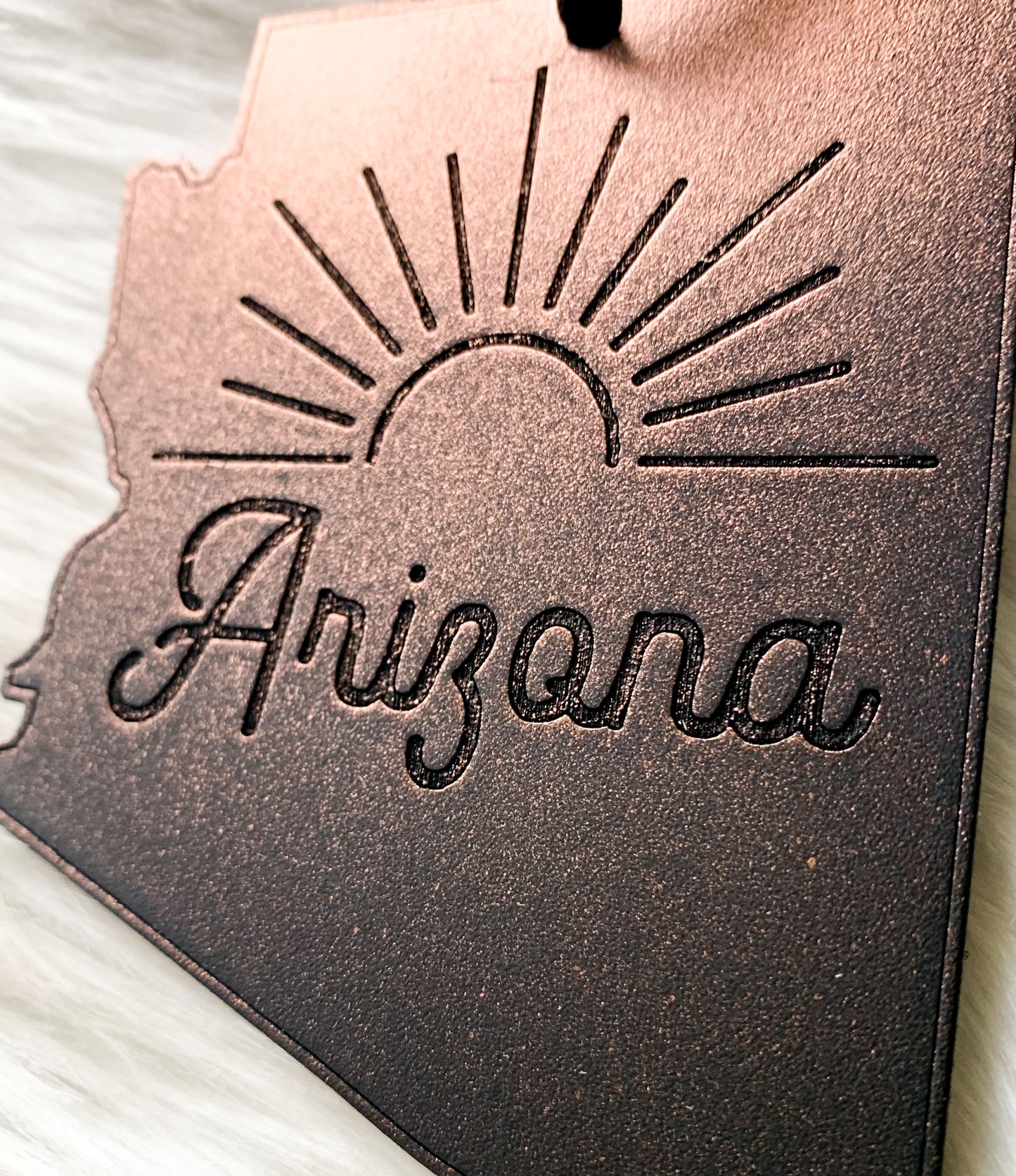 Black and Copper Painted Arizona Ornament
